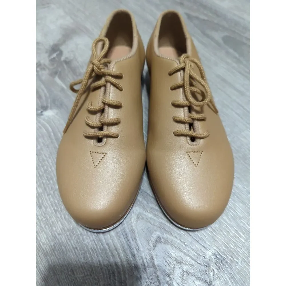 Leo Childs Oxford Tan Lace Up Jazz Tap‎ Shoes Size 12M